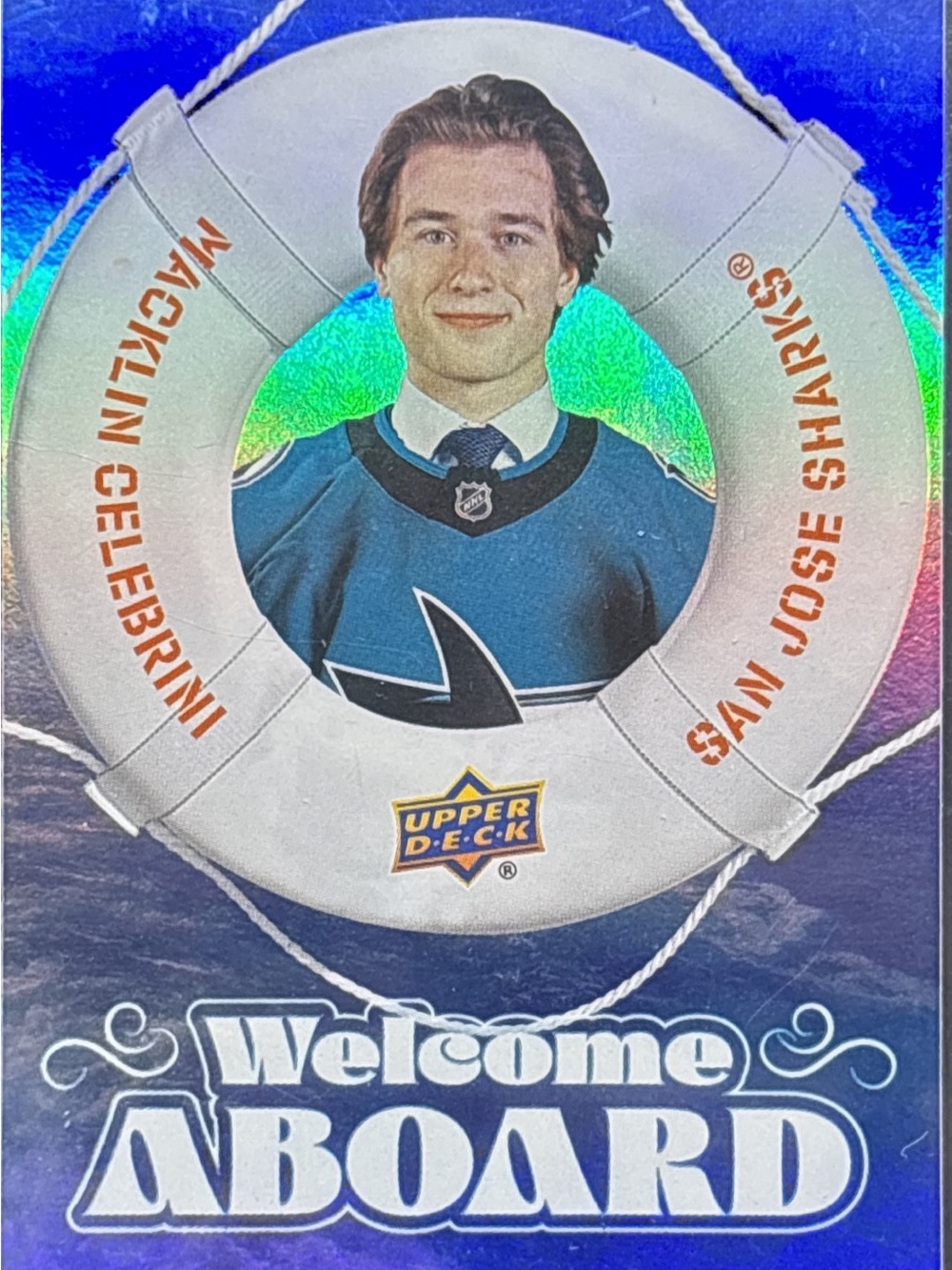 Upper Deck Macklin Celebrini San Jose Sharks Rookie Card – Welcome Aboard